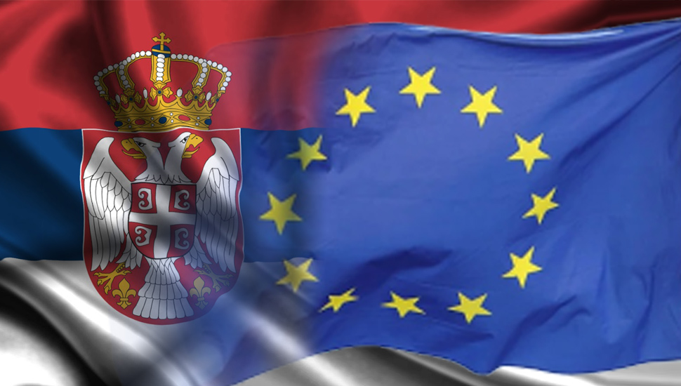 Zastava Srbije i EU